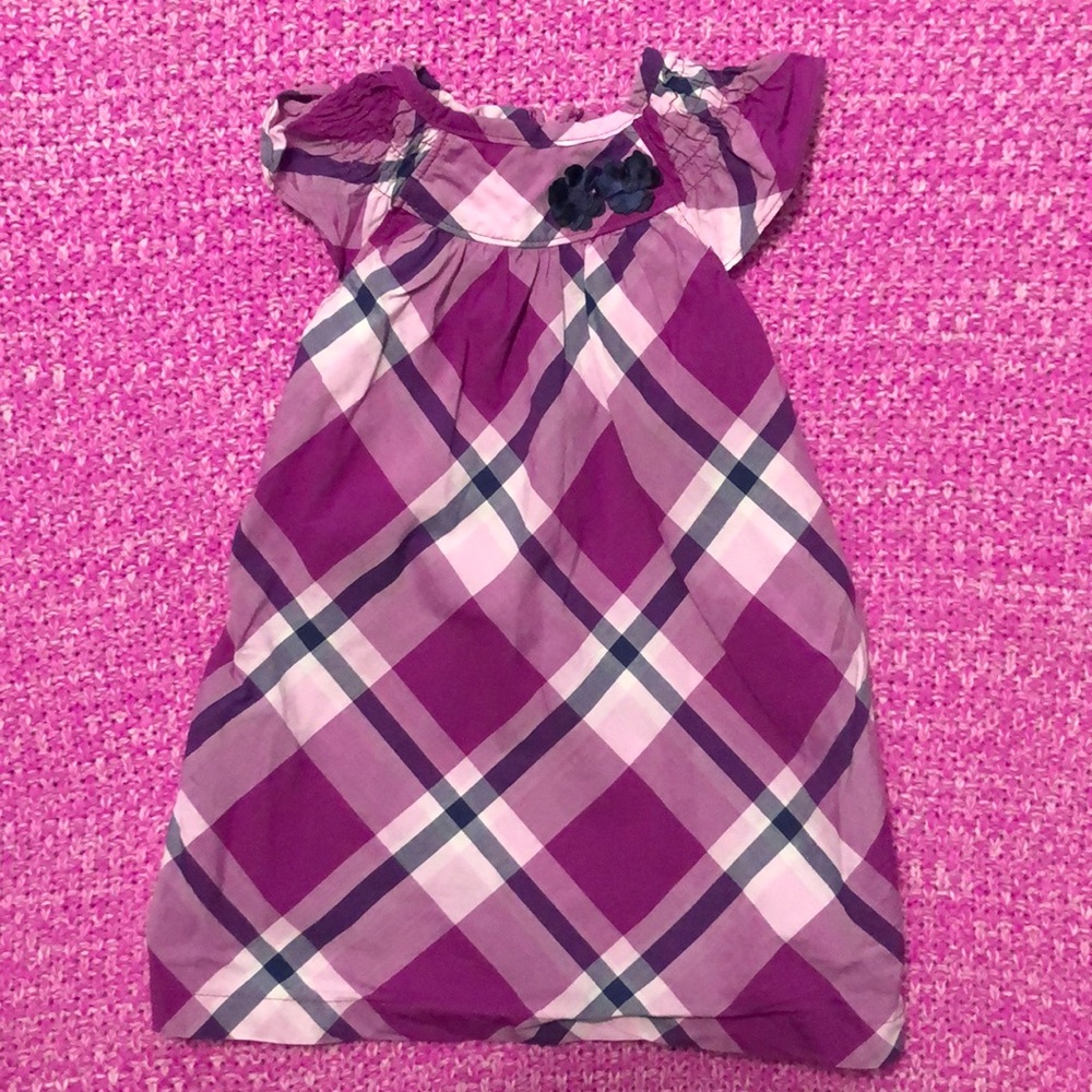 Carter purple plaid sun dress 18 m